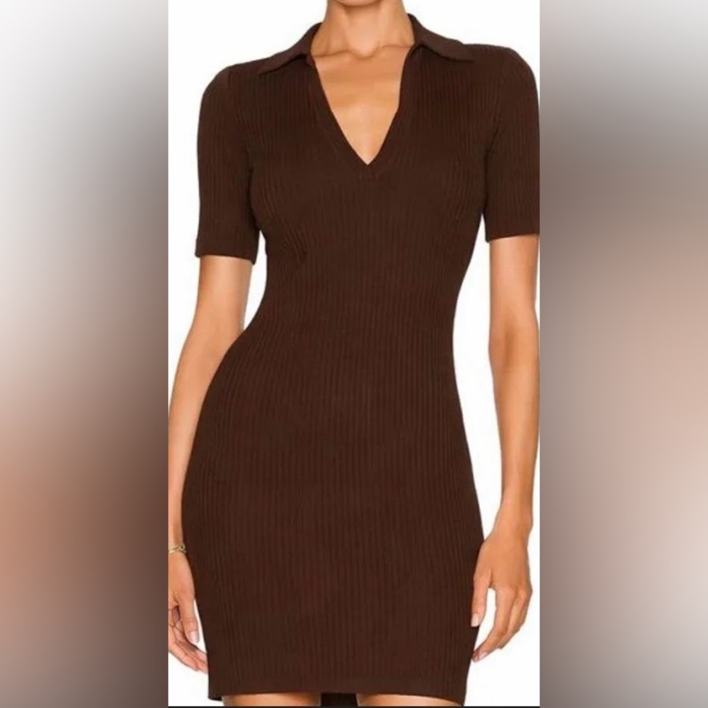 Cotton Citizen Brown Ribbed Mini Dress size small 🆕